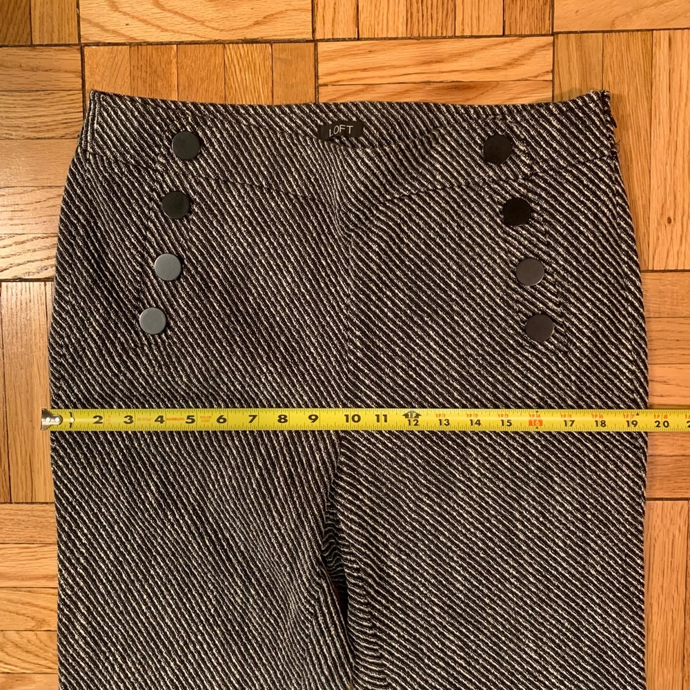 NWT Loft black and white Marisa trouser with sailor buttons - Picture 8 of 12